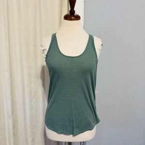 Prana Ribbed Tank Top Racerback Yoga‎ Athletic Green Sleeveless Womens Small